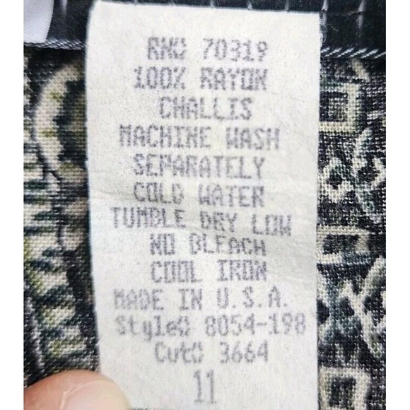 Vtg 90s Y2K Contempo Casuals Green Women's Long Skirt Size 11 Faux Wrap - Picture 5 of 9